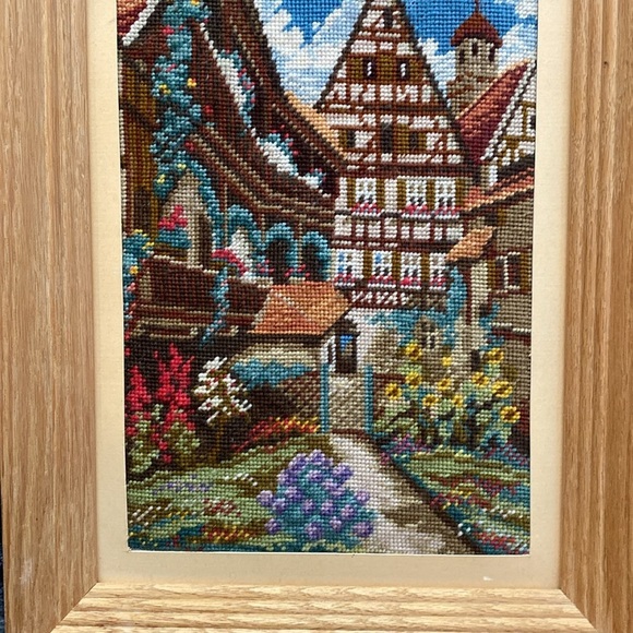 Framed Cross-Stitch Art with Wooden Frame - Picture 16 of 16